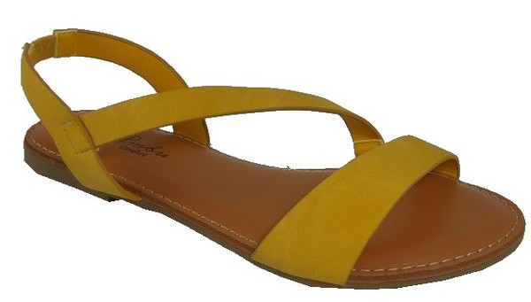 MUSTARD SLIP ON SANDALS